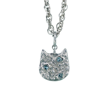 Big Cat Necklace Pendant Triple Topaz