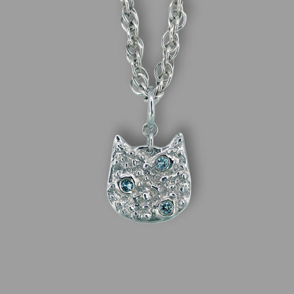Big Cat Necklace Pendant Triple Topaz