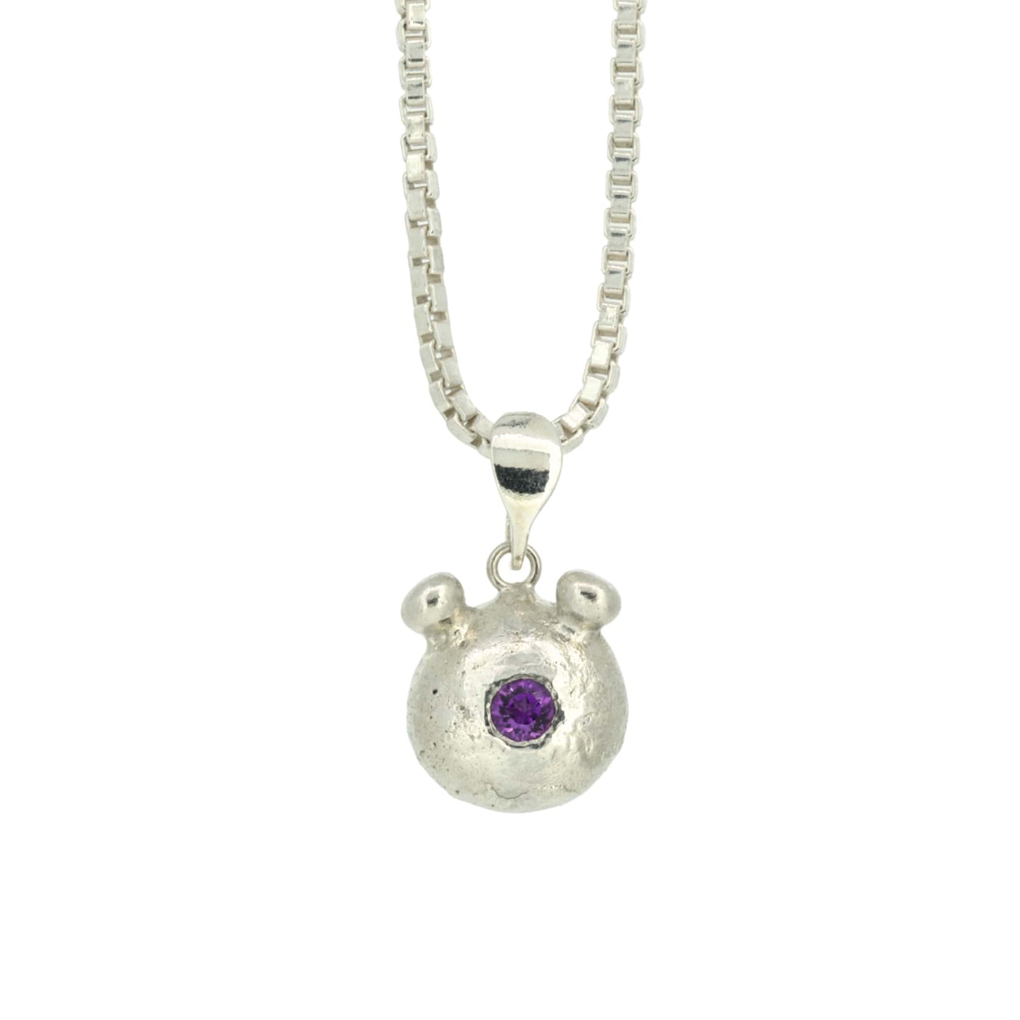 Amethyst Nose Bear Necklace With Chain