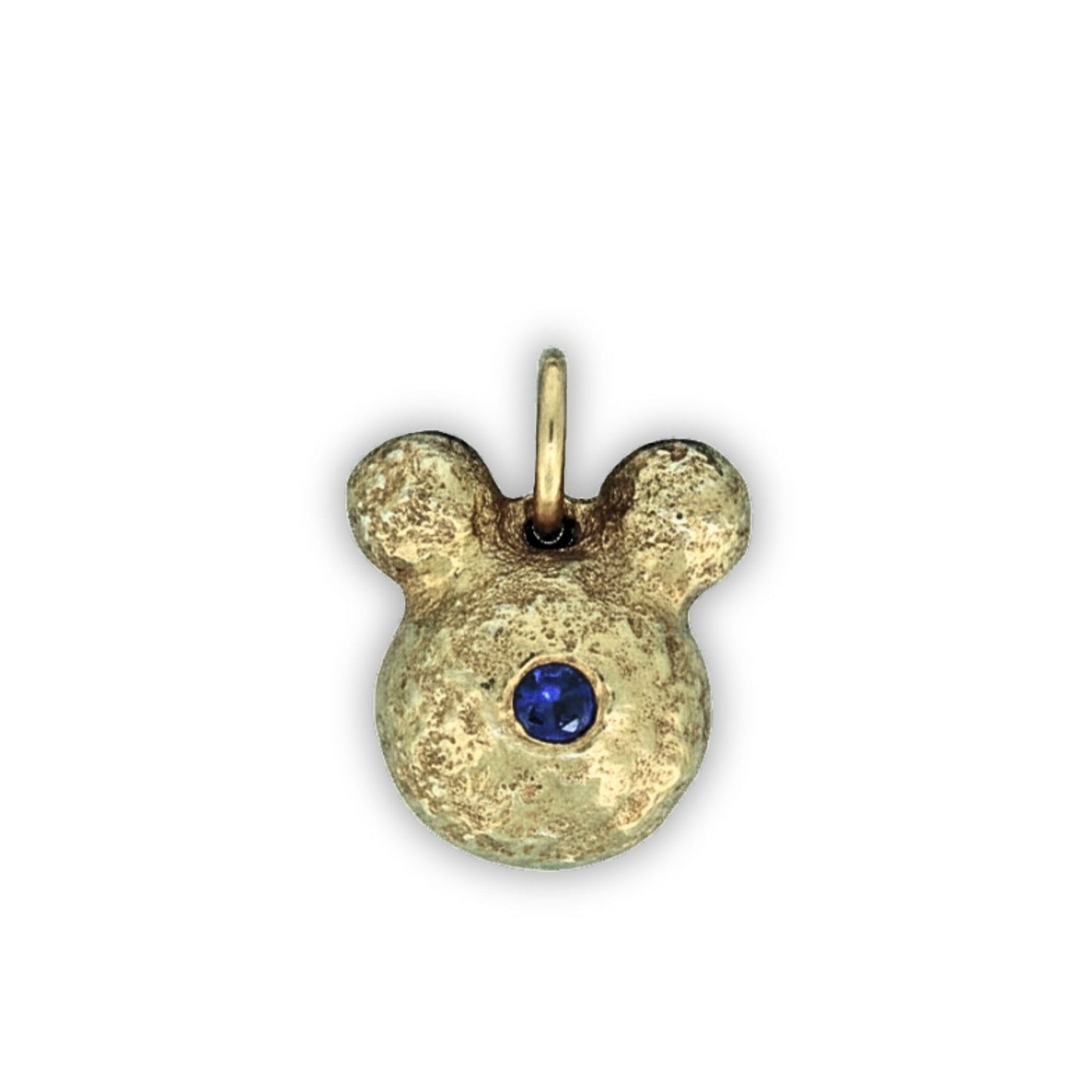 Golden Bear Charm W Sapphire Nose